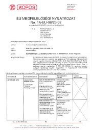 Megfelelöségi nyilatkozat