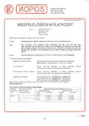Megfelelöségi nyilatkozat