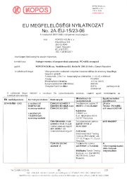 Megfelelöségi nyilatkozat