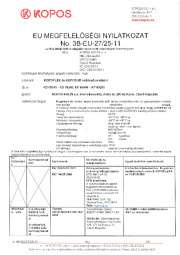 Megfelelöségi nyilatkozat Megfelelöségi nyilatkozat