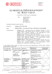 Megfelelöségi nyilatkozat