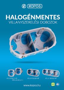 Halogénmentes villanyszerelési dobozok